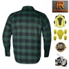 Men Motorbike Flannel Lumberjack Green Shirts Reinforced with DuPont™ Kevlar® fiber